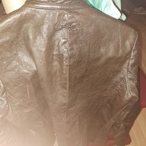 BUNDLE BRAND NAME AVIREX LEATHER JACKET AND TOP